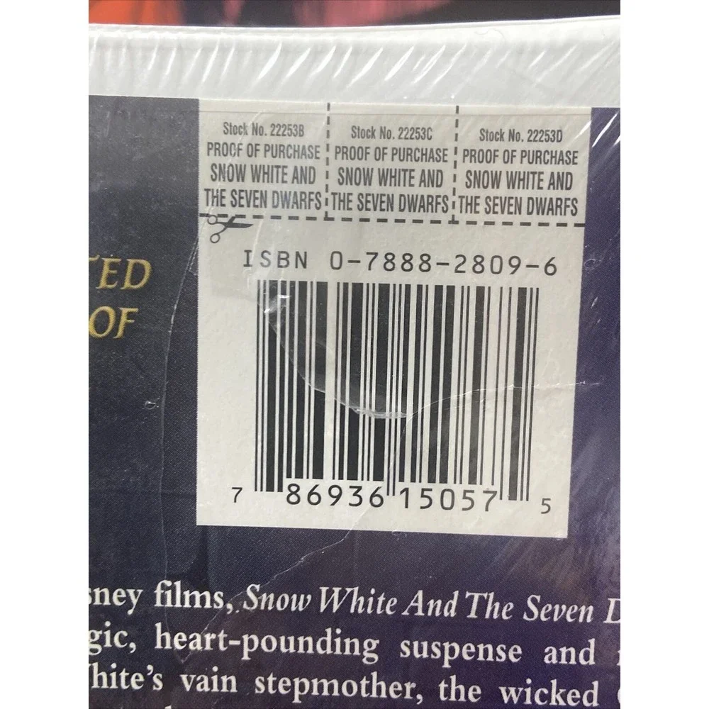 Snow White and the Seven Dwarfs (VHS, Platinum Edition) Brand New Factory Sealed